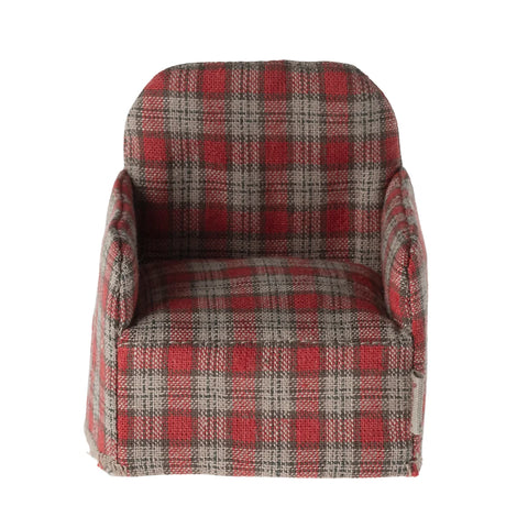 Chair Mouse Red Checker - Maileg