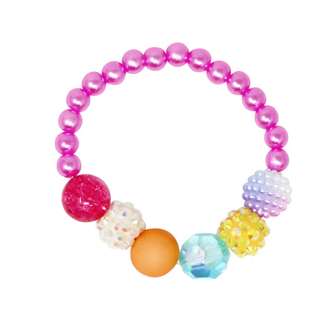 Rainbow Necklace and Bracelet Set - Pink Poppy