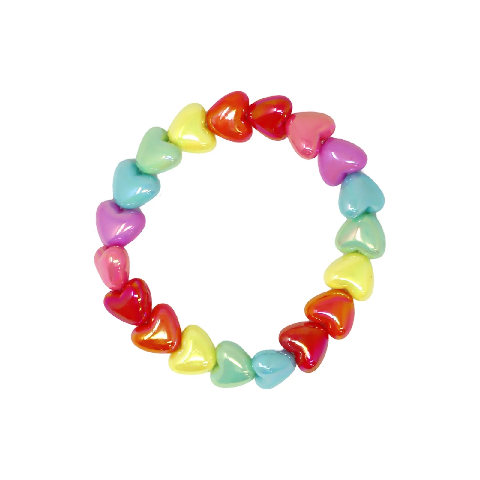 Rainbow Colour Blast Necklace and Bracelet Set  - Pink Poppy