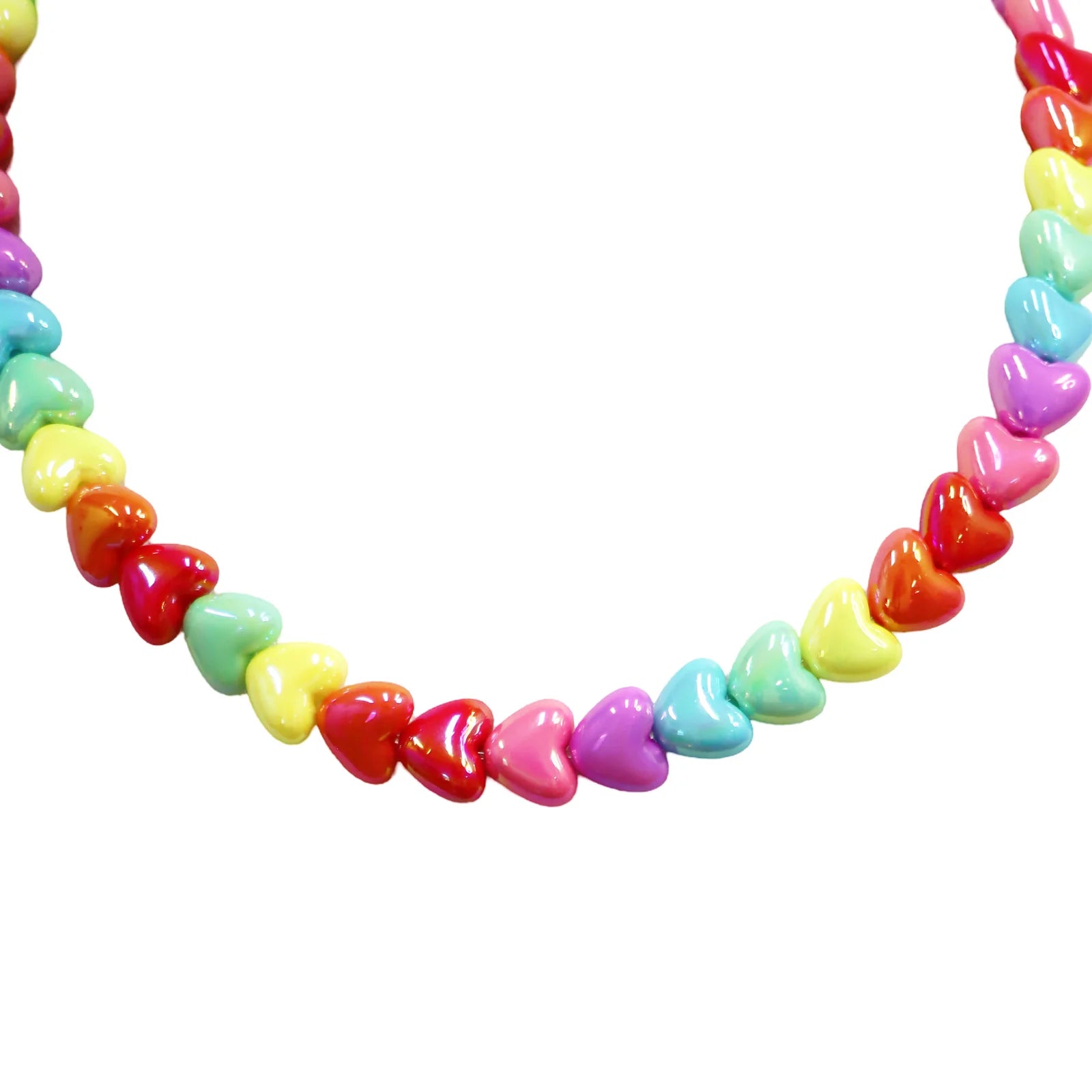 Rainbow Colour Blast Necklace and Bracelet Set  - Pink Poppy