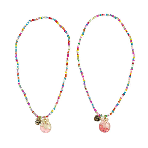 BFF Donut Necklace Set - Pink Poppy