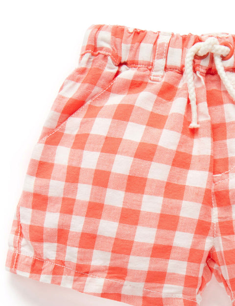 Festive Gingham Shorts - Pure Baby DISCOUNTED