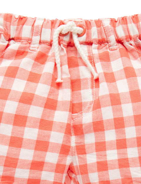 Festive Gingham Shorts - Pure Baby DISCOUNTED