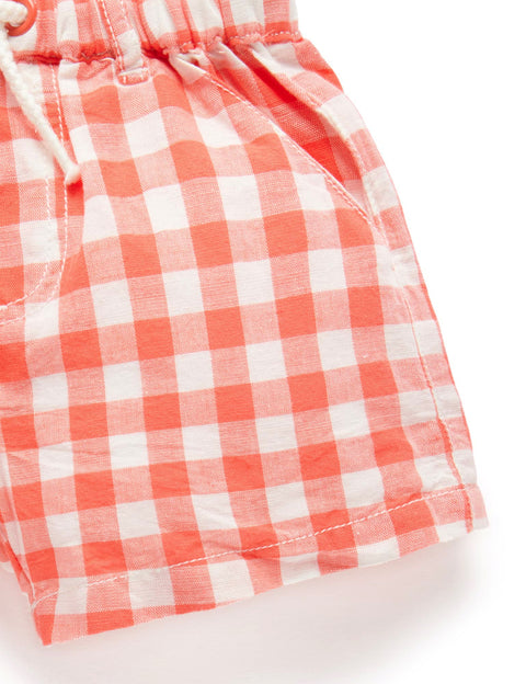 Festive Gingham Shorts - Pure Baby DISCOUNTED