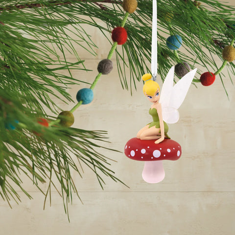 Christmas Ornament - Disney Tinker Bell on Mushroom - Hallmark