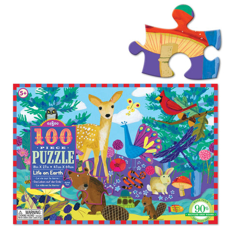 100 Pc Puzzle – Life on Earth - Eeboo