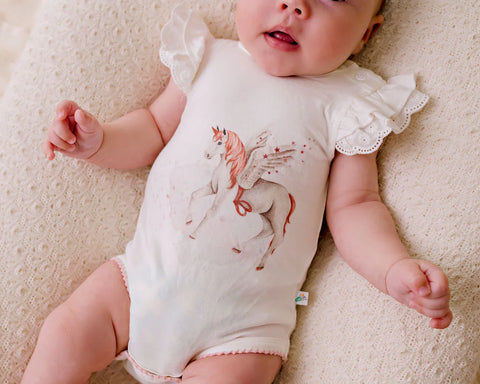 Print Bodysuit - Magical Unicorns - Confetti Kidz