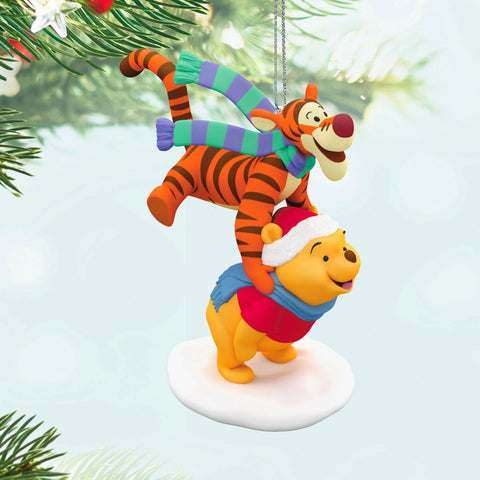 Disney Winnie the Pooh, Leapfrogging Friends — 2024 Keepsake Christmas Ornament - Hallmark