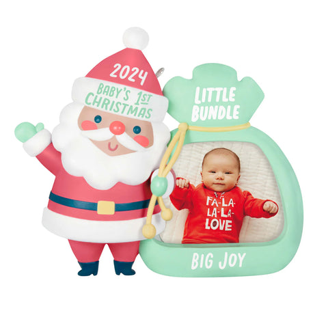 Little Bundle Big Joy Photo Frame — 2024 Keepsake Christmas Ornament - Hallmark