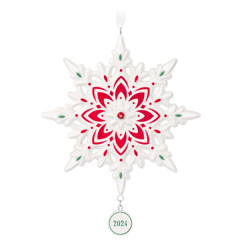 Snowflake (Porcelain) — 2024 Keepsake Christmas Ornament- Hallmark