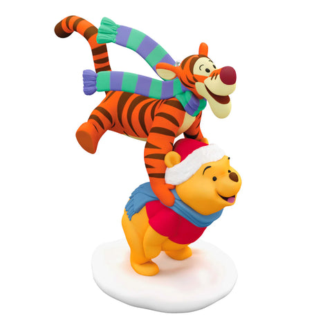 Disney Winnie the Pooh, Leapfrogging Friends — 2024 Keepsake Christmas Ornament - Hallmark