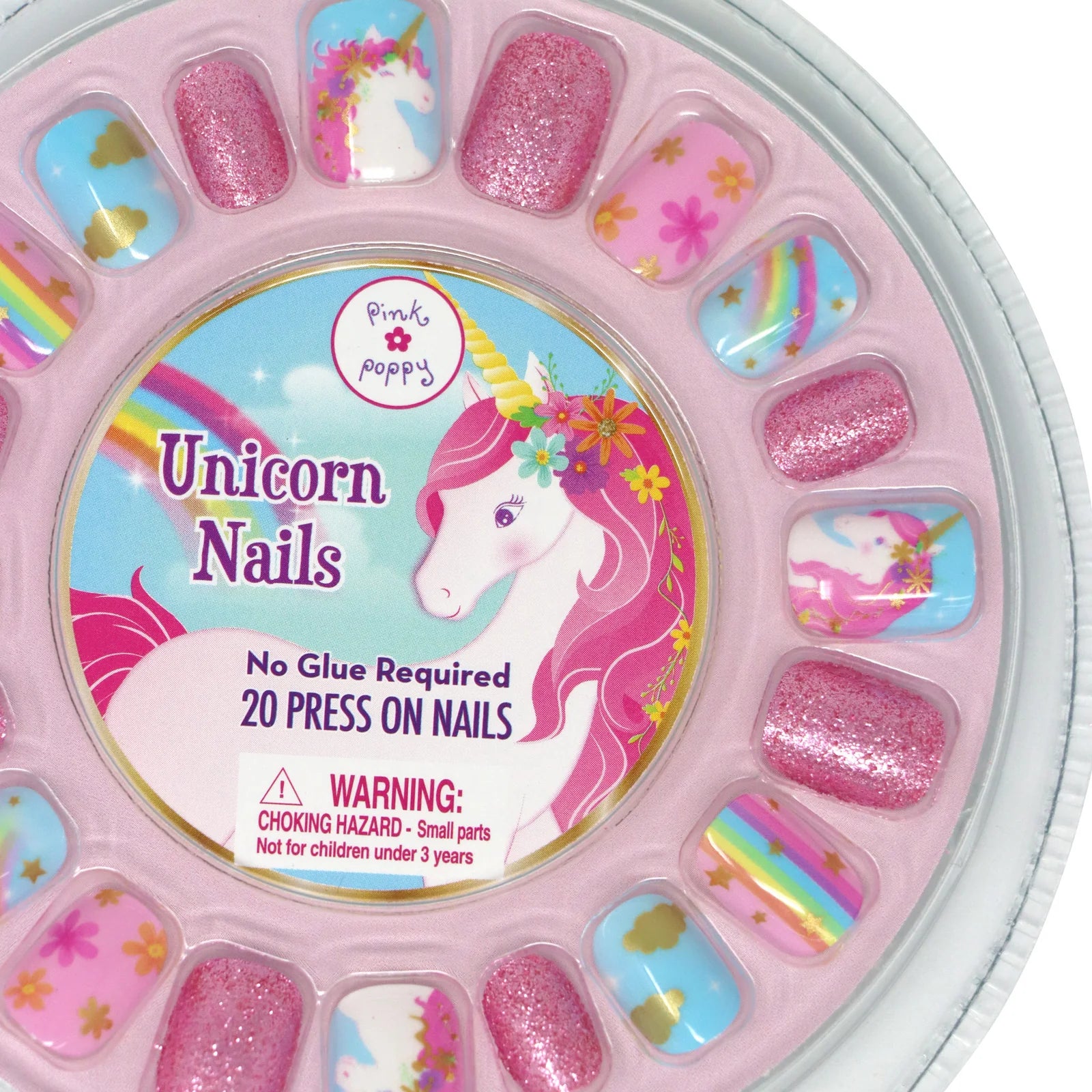 Stardust Unicorn Press On Nails - Pink Poppy