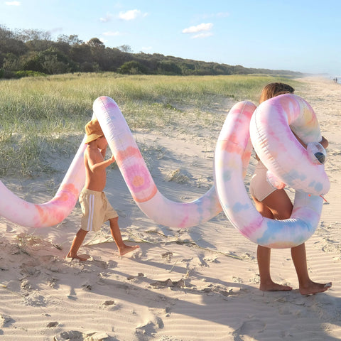 Giant Inflatable Noodle Snake Tie Dye Multi - Sunnylife