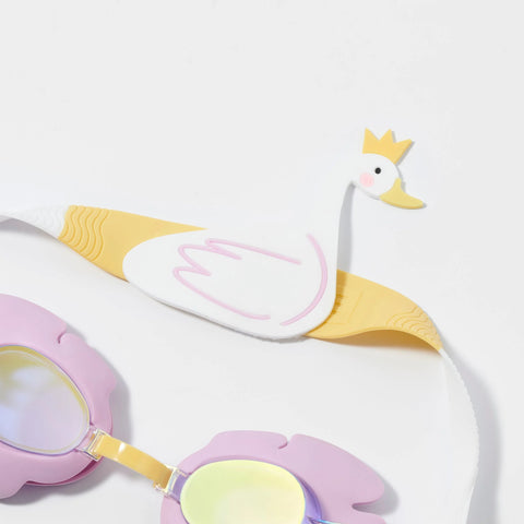 Kids Swim Goggles Princess Swan Multi - Sunnylife