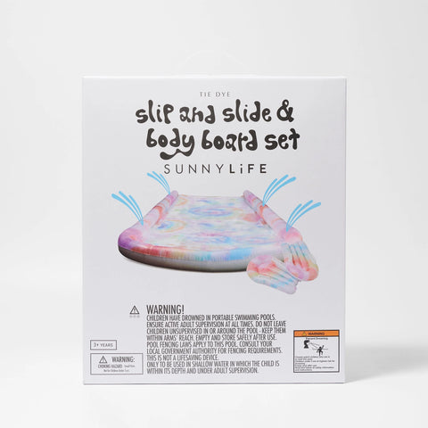 Slip, Slide and Body Board Set Tie Dye Multi - Sunnylife