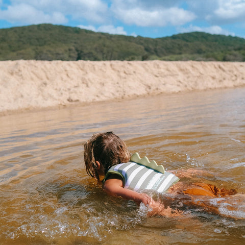 Kids Swim Vest 1-2 Into the Wild Khaki - Sunnylife