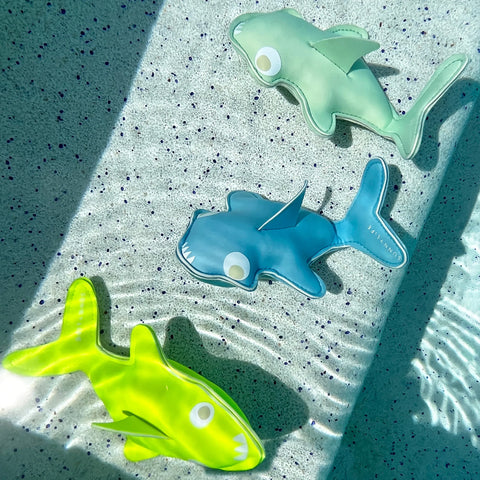 Salty the Shark Dive Buddies Aqua Neon Yellow Set of 3 - Sunnylife