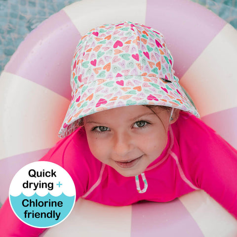 Ponytail Swim Bucket Beach Hat - Sweetheart - Bedhead