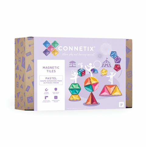 Pastel Shape Expansion Pack 48 pc - Connetix - STOCK DUE LATE SEPTEMBER