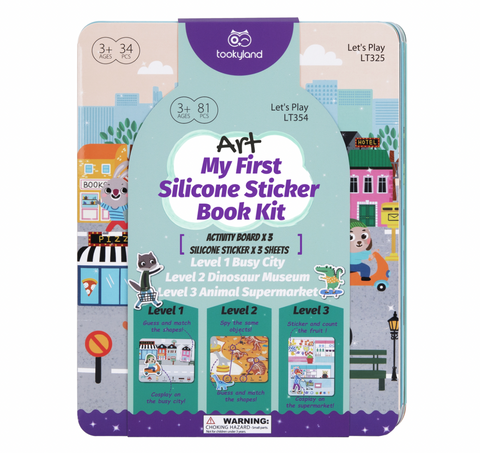 Silicone Sticker Book - Busy City - Tooky Toys