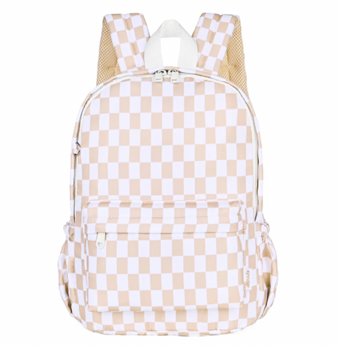 Mini Daycare/Toddler Backpack - Caramel Check - Kinnder