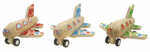 Wooden Pull Back Aeroplane - Kaper Kidz