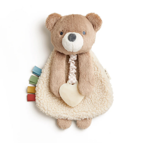 Ritzy Lovey Plush and Teether Toy | Brown Bear - Itzy Ritzy