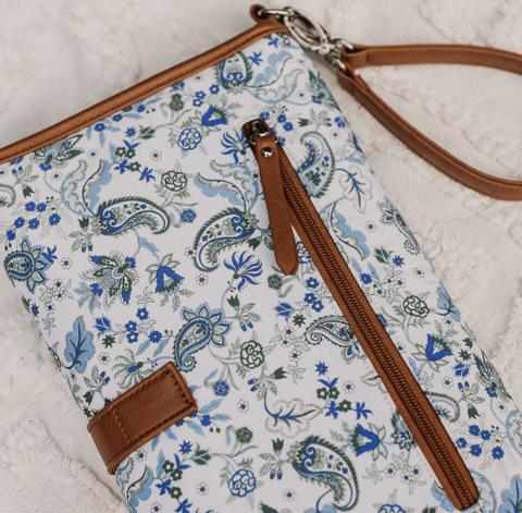 Change Mat Clutch - Blue Paisley - OIOI