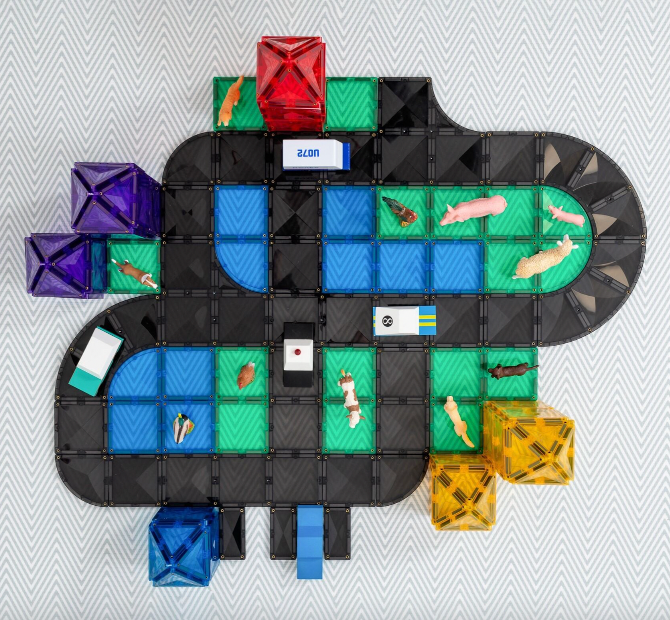 Roads Creative Pack - 48 pieces - Connetix STOCK DUE LATE APRIL