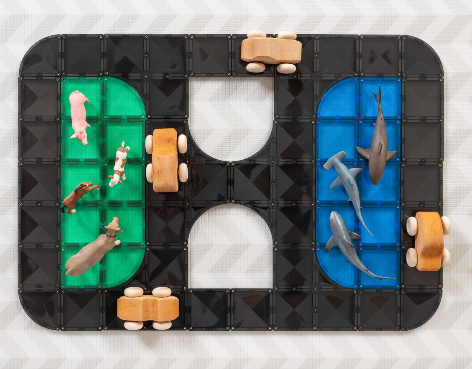 Roads Creative Pack - 48 pieces - Connetix STOCK DUE LATE APRIL