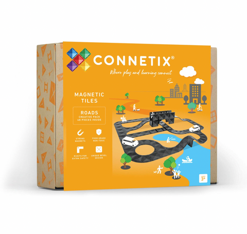 Roads Creative Pack - 48 pieces - Connetix