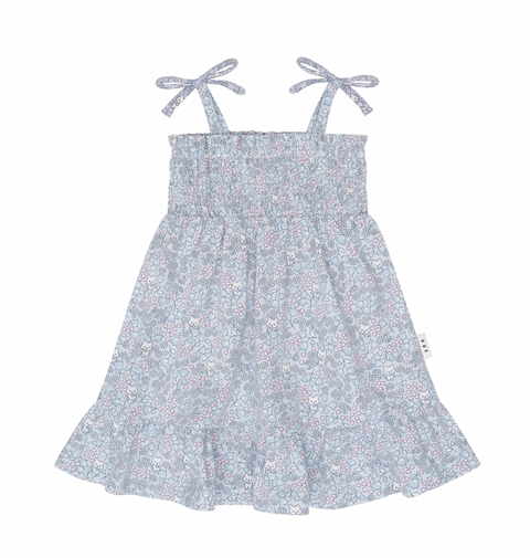 Bluebell Floral Shirred Dress - Huxbaby