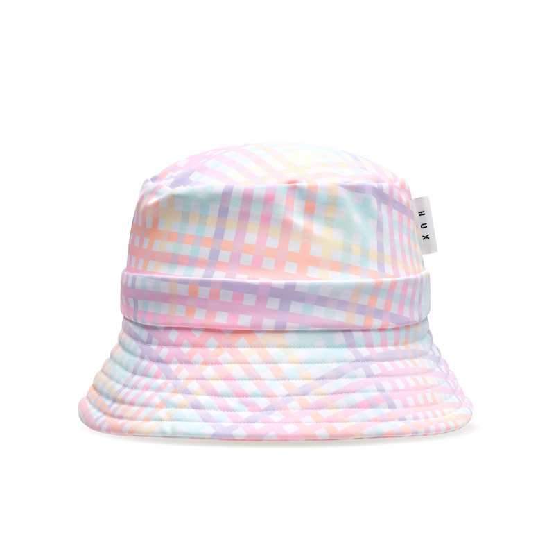 Rainbow Check Swim Hat - Huxbaby DISCOUNTED