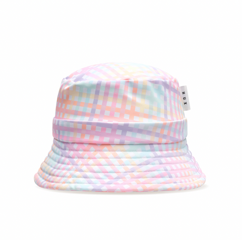 Rainbow Check Swim Hat - Huxbaby