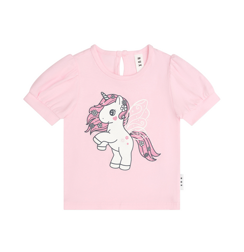 Flutter Unicorn Puff Sleeve T-Shirt - Huxbaby