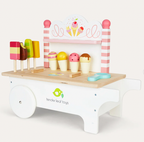Push Along Ice Cream Cart - Tender Leaf Toys