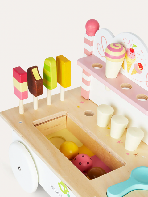 Push Along Ice Cream Cart - Tender Leaf Toys