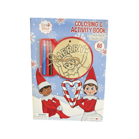 Colouring & Activity Book with Ornament - Elf on the Shelf