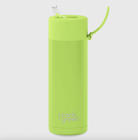 Ceramic Reusable Bottle with Straw Lid - Pistachio Green - 595ml - Frank Green