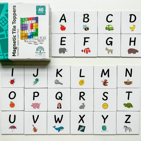 Magnetic Tile Topper - Alphabet Upper Case Pack - Learn & Grow