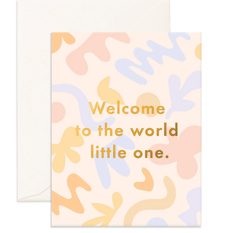 Welcome Little One Fresco - Greeting Card - Fox & Fallow