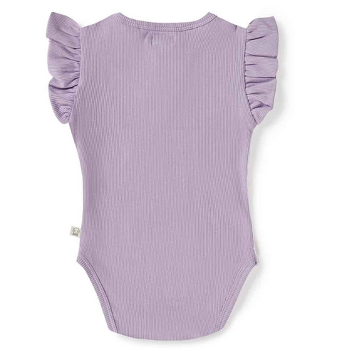 Jacaranda Short Sleeve Organic Bodysuit - Snuggle Hunny