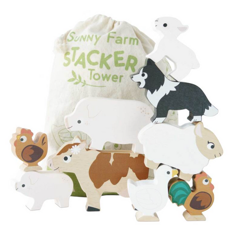 Farm Stacking Animals & Bag - Le Toy Van