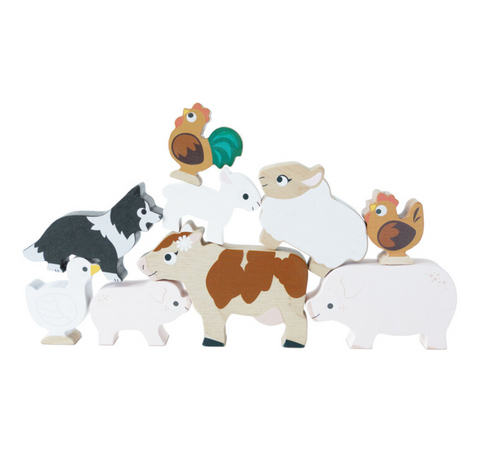 Farm Stacking Animals & Bag - Le Toy Van