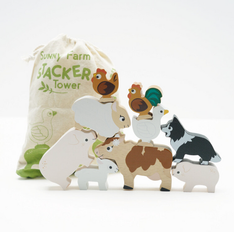 Farm Stacking Animals & Bag - Le Toy Van