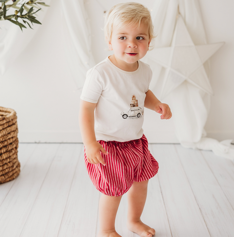 Linen Bloomers - Red Stripe - Child of Mine DISCOUNTED