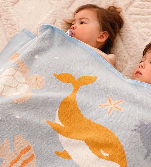 Ocean Creatures Blanket - Fox and Fallow