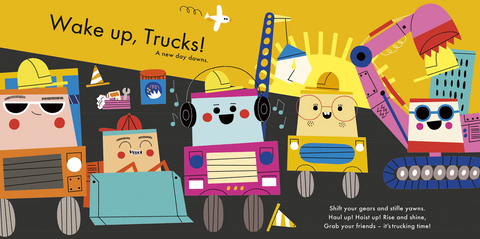 Wake Up, Trucks! Kids Book