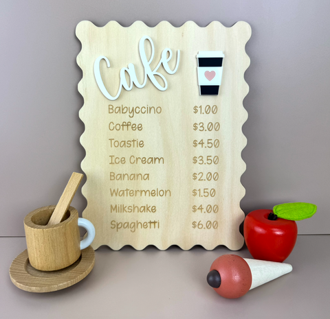 Kids Play Cafe Menu Sign - Luma Light