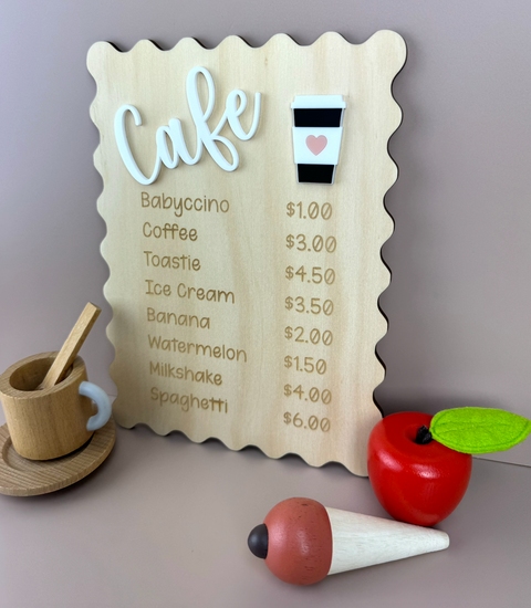 Kids Play Cafe Menu Sign - Luma Light